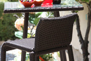 Tavolo bar polyrattan adila quadrato noce 70x70x107h cm