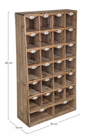 Casellario OFFICINA in legno di pino 85h cm