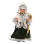 Babbo natale tessuto signora con lista bianco cmh45