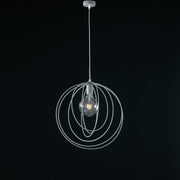 Lampadario a sospensione moderno in ferro Grigio una luce 42x h45 cm