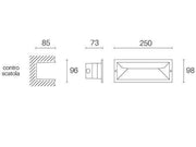 Incasso Chiuso 12W Led 4000K  linea mask  grafite
