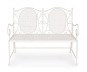 Panca pieghevole due posti in acciaio Bianca EMILY 115x60x h92 cm