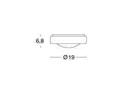 Plafoniera Tonda 8W Led 4000K  linea loft  bianco
