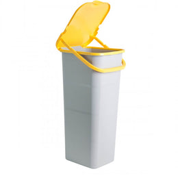 Pattumiera con manico 30 lt giallo - Pratica e resistente