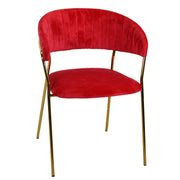 Poltrona in velluto Brendeburgo rosso