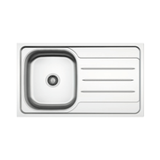 Lavello incasso cucina MP861VDX acciaio 86x50 cm una vasca e gocciolatoio destro EFFEZ
