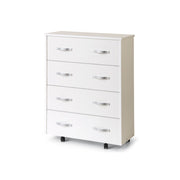 Mobile giroletto Bianco in legno nobilitato con rete a doghe 85x36xH.100 cm