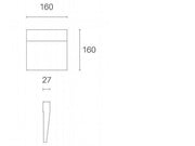 Segnapasso 6W Led 3000K  linea geo square  bianco