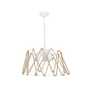 Lampada a sospensione  Evren ASZ1030 3 luci metallo bianco e corda EFFEZ