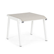 Poggiapiedi arredo giardino alluminio bianco Cruise cm 53 x 51 x 44