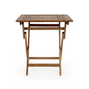 Tavolo Noemi per esterno in legno di acacia pieghevole  70x70x h73 cm