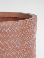 Set4 P.Vaso Tressage Cil Terracotta