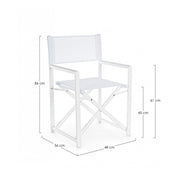 Sedia regista bianco taylor Bizzotto giardino casa pieghevole