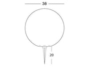 Sfera Da Pavimento D.38  linea ball  bianco