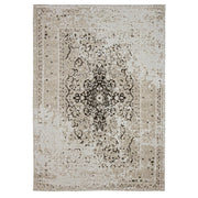 Tappeto grigio in fibre naturali stile fusion 160x230
