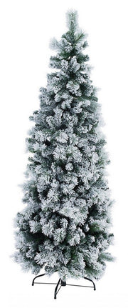 1x Albero Slim Praga Innevato H240