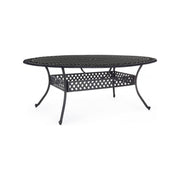 Tavolo Ivrea ovale in alluminio antracite 200x150 cm