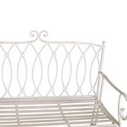 Panchina esterno  metallo ragusa bianco cm 104x 55 x h90
