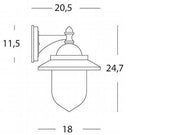 Applique Piccola In Basso  linea rondo'  bianco