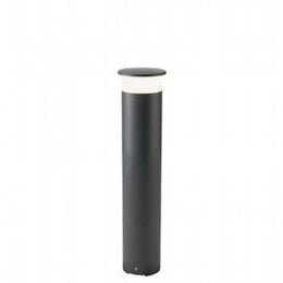 Palo in Alluminio Pressofuso con Diffusore Opalino - Illuminazione LED 9W - Luce Naturale - IP65 grafite