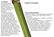 Tappeto in bambu' cm240x180x0,5 naturale