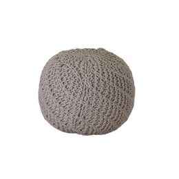 Pouff in tessuto bianco cm 47 x 36 h