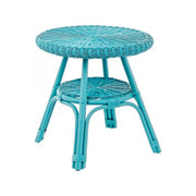 Tavolino Alliss blu in rattan D52