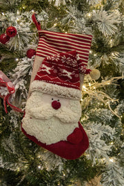 Calza tessuto babbo natale cm46x25x2