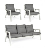 Set salotto 3 pz con cuscini Truman Lunar