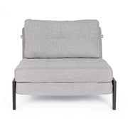 Divano letto salvaspazio un posto in tessuto Beige HAYDEN 95x96x h79 cm