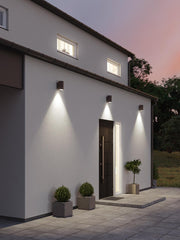 Lampada da soffitto in alluminio pressofuso, diffusore in vetro trasparente, consumo 12W, flusso luminoso 1040 lumen, luce calda grafite