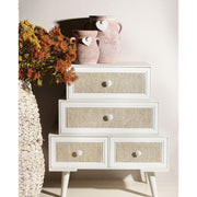 Cassettiera da soggiorno in MDF quattro cassetti Bianca MONTIEL 60x30,5x h70,5 cm