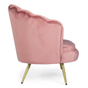 Divano 2 posti effetto velluto rosa Giliola