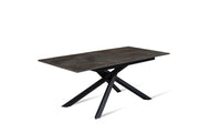 Tavolo allungabile cemento grigio - nero 90 cm x 140- 190 cm H. 76 cm