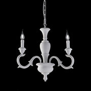 Lampadario in legno Bianco Shabby tre luci 43x h50 cm