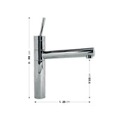 Rubinetto miscelatore per lavabo cucina finitura cromo h.30,5x20 cm