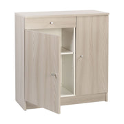 Armadio multiuso basso due ante un cassetto Olmo Chiaro 77x34x h80 cm