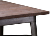 Tavolo industrial in ferro Bristol con top in legno cm160x80xh76
