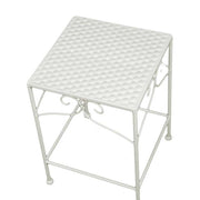 Colonnina metallo milena 1-3 quadra bassa bianco cm 30x30h43
