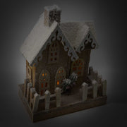 Casetta legno con led naturale cm22x14h30