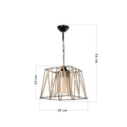 Lampadario a sospensione in metallo Nero e Corda 25x h55 cm EFFEZ
