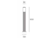 Lampada da esterno in alluminio pressofuso con diffusore opalino bianco
