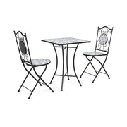 Set per Esterno Bizzotto Erice in Acciaio e Ceramica 3PZ