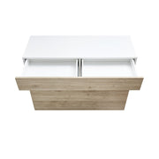 Mobile madia 1 cassetti 1 ribalta bianco-rovere 111x42xh 82 cm(ASTRAKATMBLRC-209007-05K) EFFEZ
