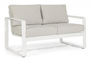 Divano per esterno due posti Bianco MERRIGAN 134x78x h84 cm