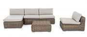 Tavolino in alluminio e fibra sintetica stile natural 83x83