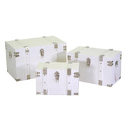 Baule legno 1-3 bianco rettangolare