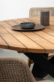 Tavolo in Legno FSC Brandon per Esterno diam. 150 cm x h77,5