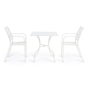 Tavolo in acciaio Kelsie bianco 70x70 cm