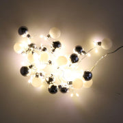 Luce filo sfera bianco 48 led bianco caldo alimentazione fissa cm ø4x120